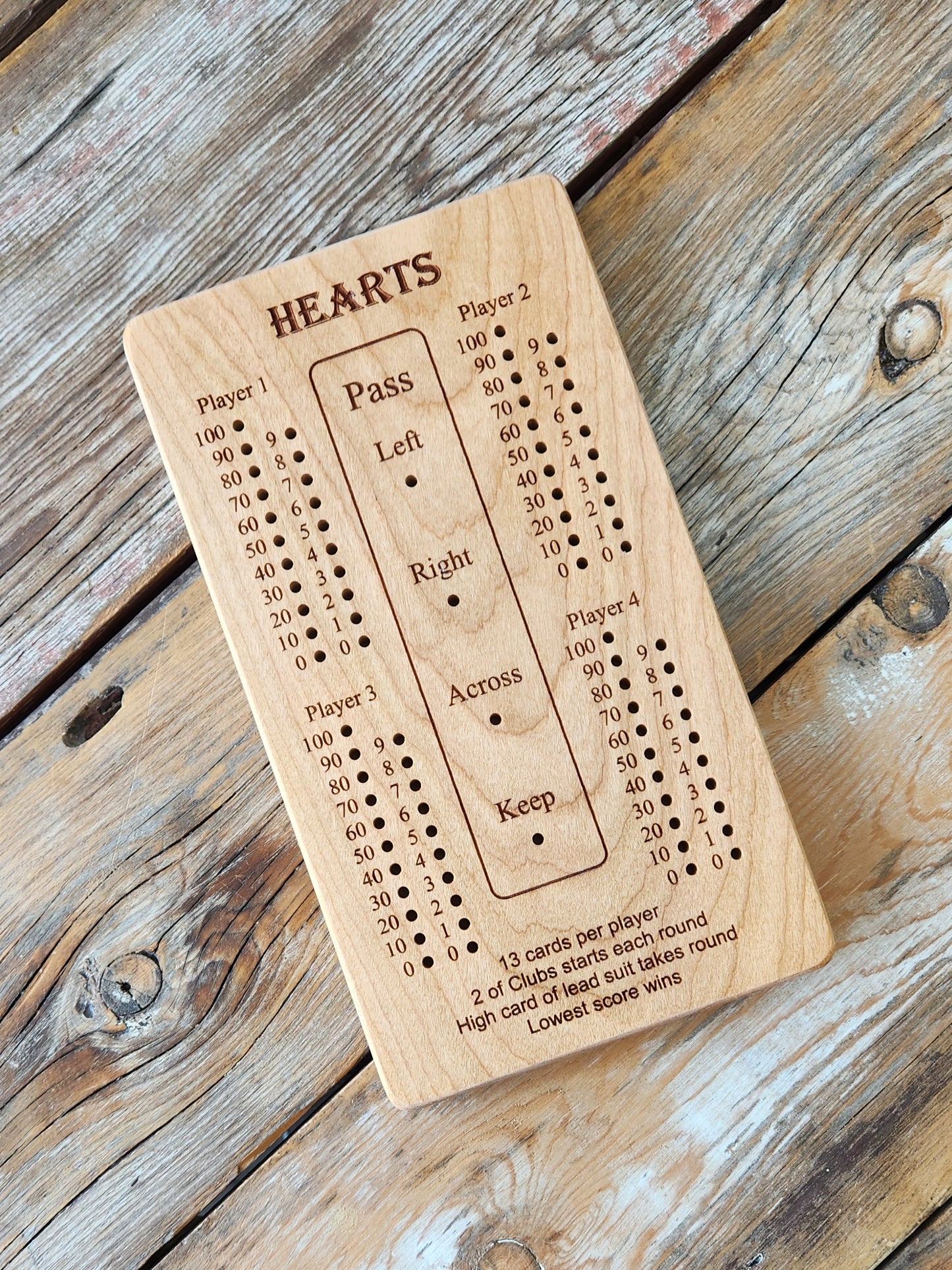 Hearts Game Board