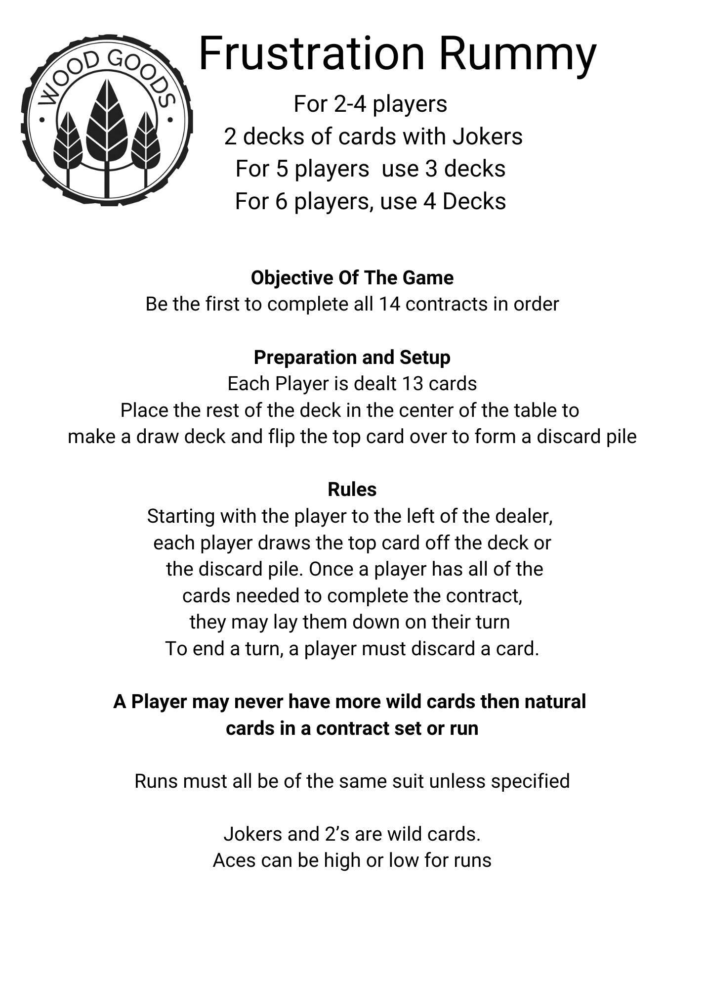 Frustration Rummy – Wood Goods
